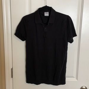 Zara men’s black polo shirt Size M - lightly used